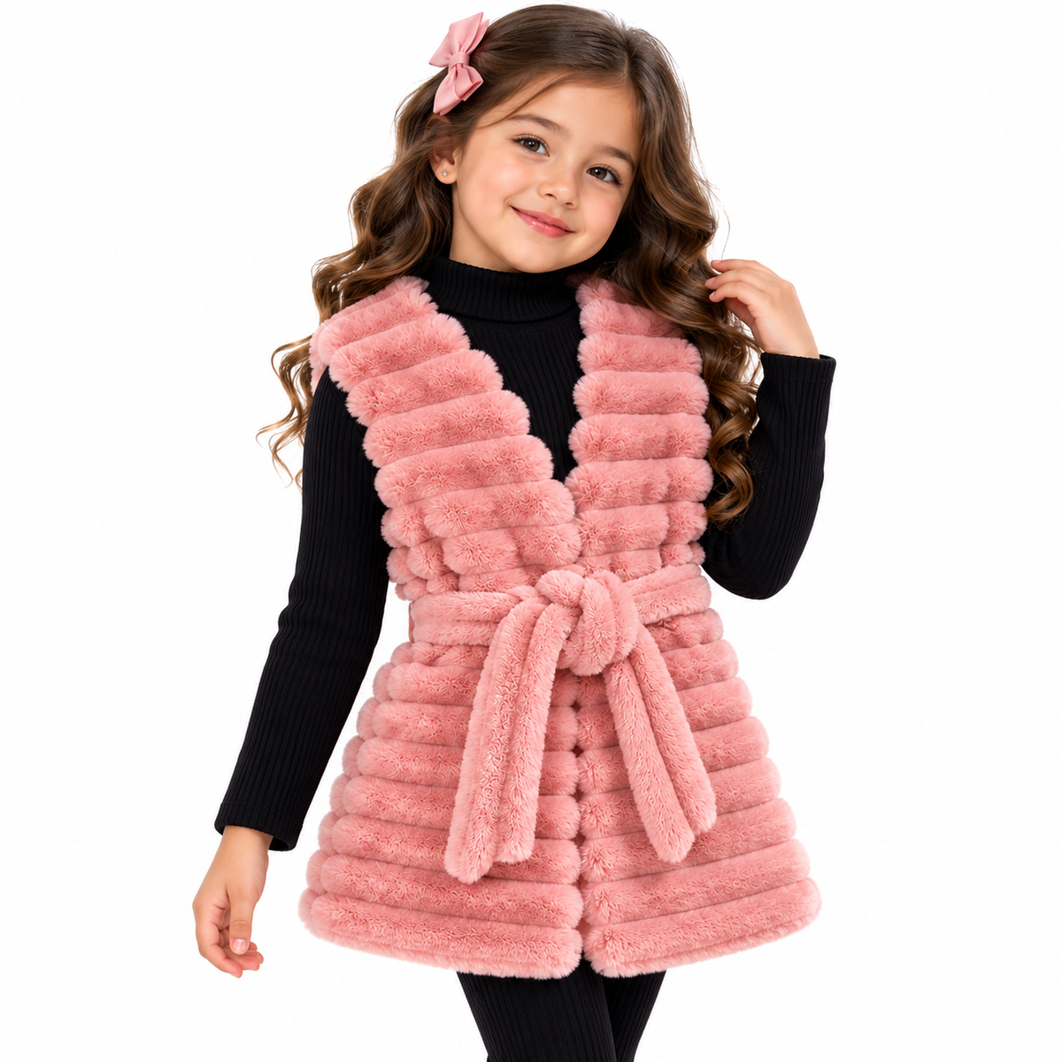 Gilet Alloucha Rose & Pull Élégant Fille